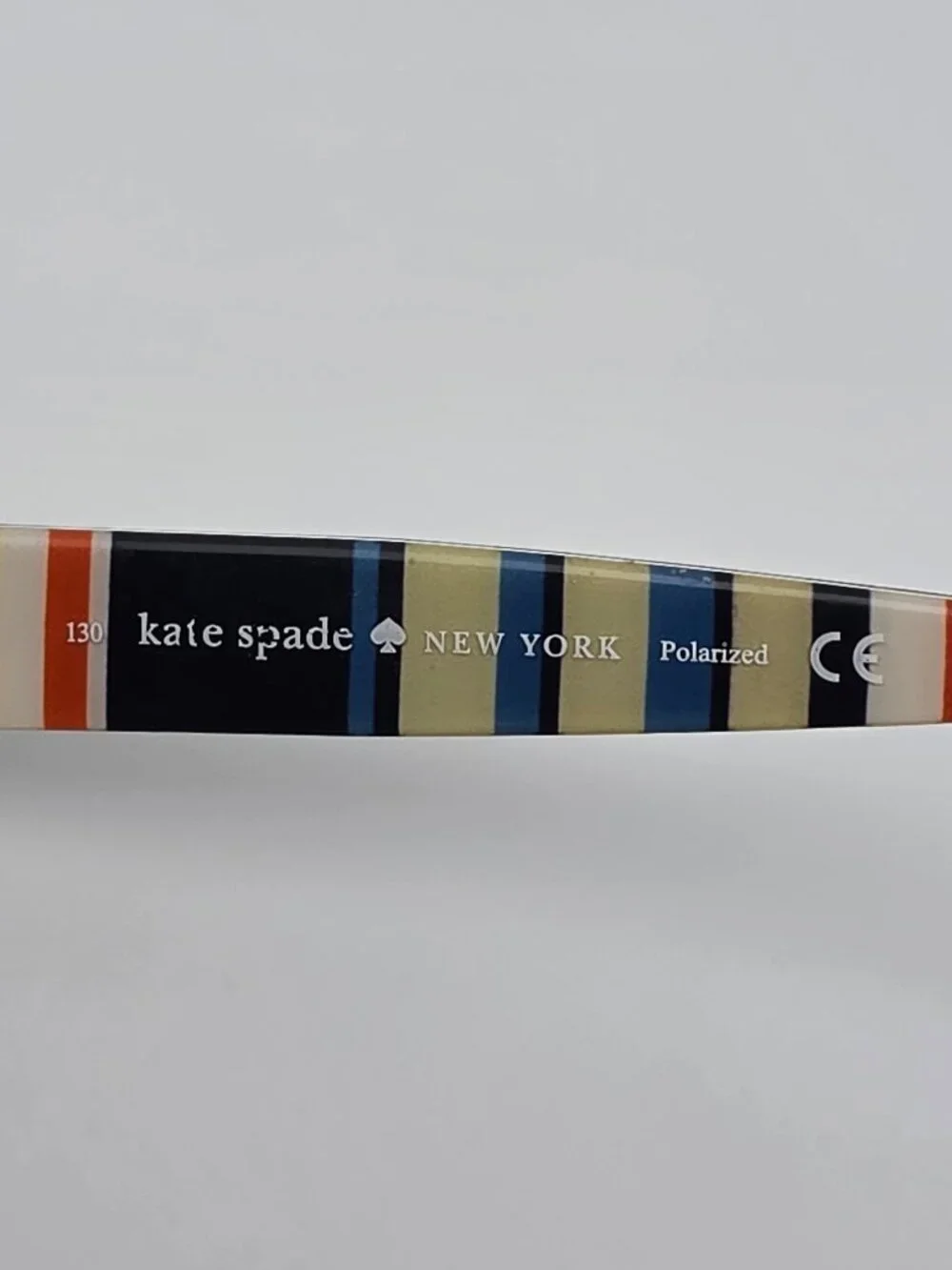 Kate Spade Annika Tortoise on Stripe Frame Polarized Brown Lens Sunglasses 56mm